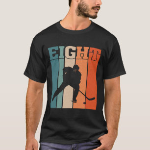 8th Birthday Retro Ice Hockey 8 Years Old Boy Girl T-Shirt