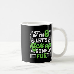 8th Birthday Soccer Boy Eight Year Old Soccer Play Coffee Mug
