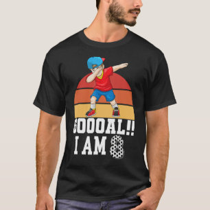 8th Birthday Soccer Themed Birthday Party 8 Years  T-Shirt