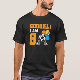 8th Birthday Soccer Themed Birthday Party 8 Years  T-Shirt