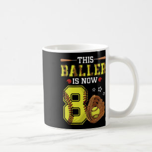 8th Birthday Softll This Ller Is Now Eight 8 Years Coffee Mug