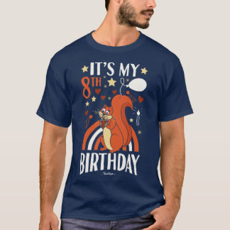 8th Birthday Squirrel T-Shirt