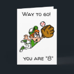 *8th BIRTHDAY* TO YOUR BASEBALLL PLAYER Card<br><div class="desc">TURNING "8" IS SO COOL TO THEM FOR SURE!!!! THANK YOU FOR STOPPING BY ONE OF MY EIGHT STORES AND HAVE A GREAT DAY!</div>