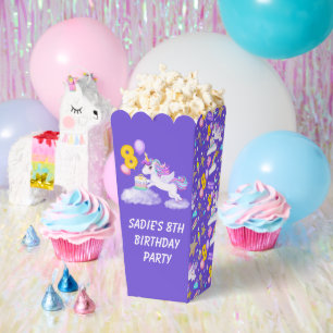 8th Birthday Unicorn with Cake Favour Box