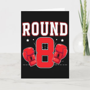 8th Boxing Birthday Party Eight Year Old Boxer Bir Card