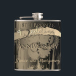 8th Bronze Wedding Anniversary Hip Flask<br><div class="desc">What a cool and unexpected way to mark your wedding anniversary day! And a beautiful object to treasure.</div>