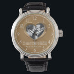 8th Bronze wedding anniversary photo heart numbers Watch<br><div class="desc">Bronze heart wedding anniversary watch personalize with your own couples photo, year of marriage, and message. The example reads My love, we made it to Bronze 8th Wedding Anniversary and your marriage and current date and has clock numbers around the outside. Other matching eight years married wedding anniversary heart gifts...</div>