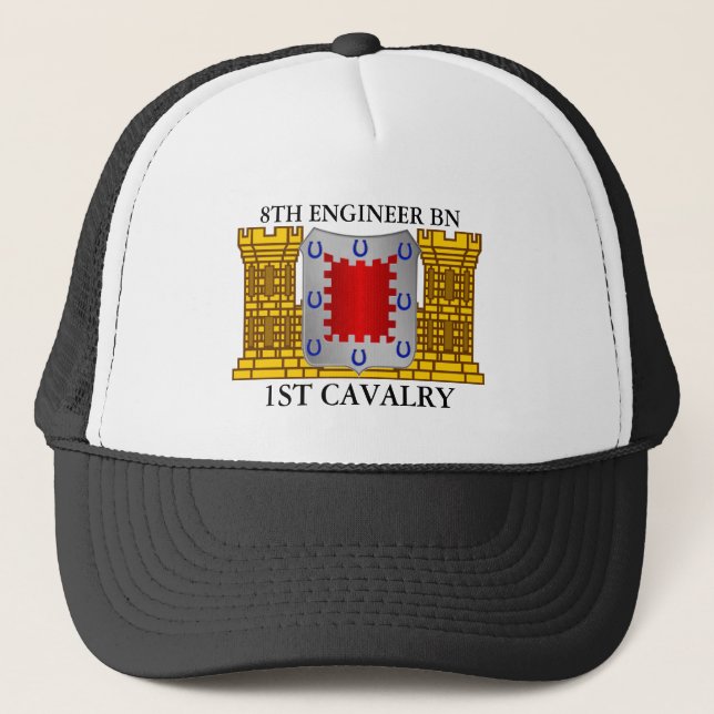8TH ENGINEER BATTALION 1ST CAVALRY  TRUCKER HAT (Front)