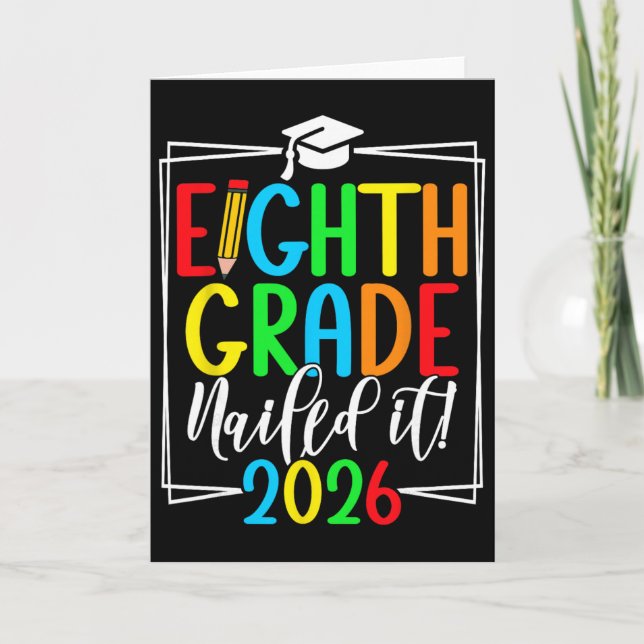 8th Grade 2026 Middle School Graduation _2  Card (Front)