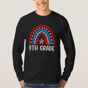 8th Grade American Rainbow Kids Teachers Field Day T-Shirt