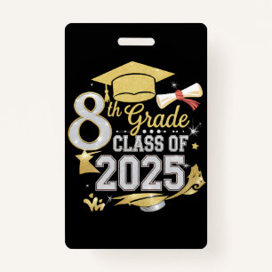 8th Grade Class Of 2025 Graduate Graduation Badge