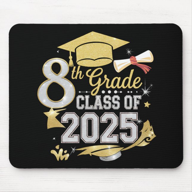 8th Grade Class Of 2025 Graduate Graduation Mouse Pad (Front)