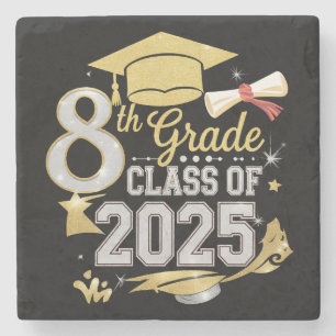 8th Grade Class Of 2025 Graduate Graduation Stone Coaster