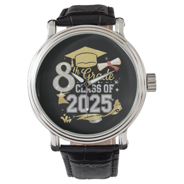 8th Grade Class Of 2025 Graduate Graduation Watch (Front)