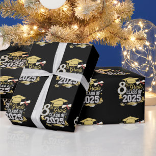 8th Grade Class Of 2025 Graduate Graduation Wrapping Paper