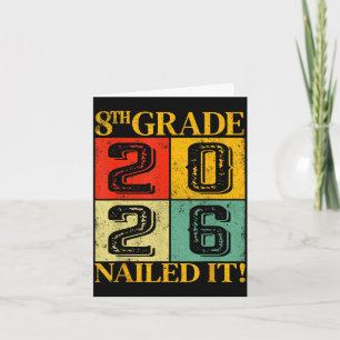 8th grade grad nailed middle school graduation 202 card