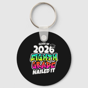 8th grade grad nailed middle school graduation 202 keychain