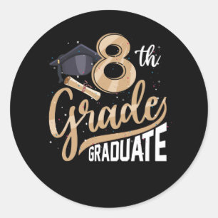 8th Grade Graduate Class 2022 Graduation Senior Classic Round Sticker