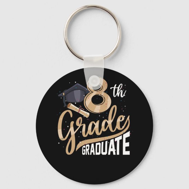 8th Grade Graduate Class 2022 Graduation Senior Keychain (Front)
