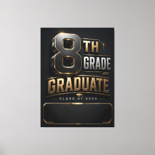 8th Grade Graduate Class Of 2026 Gift Canvas Print