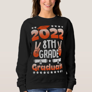 8th Grade Graduation 2022 Peace Out Grad Boys Girl Sweatshirt