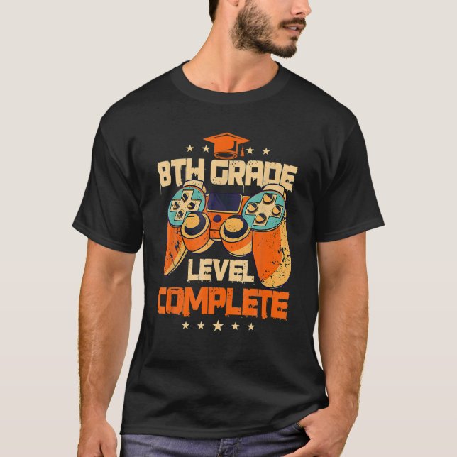 8Th Grade Graduation Boy Girl 8Th Grade Levels Com T-Shirt (Front)