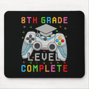 8th Grade Level Complete Gamer Class Of 2024 Gradu Mouse Pad