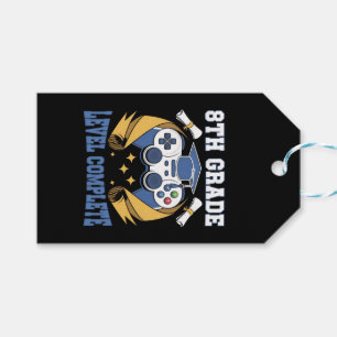 8th Grade Level Complete Gaming Gamer Graduation Gift Tags