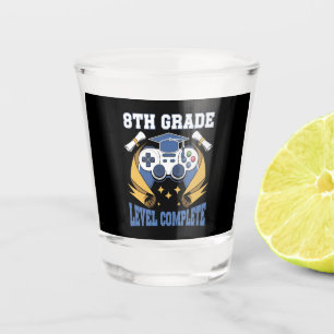 8th Grade Level Complete Gaming Gamer Graduation Shot Glass
