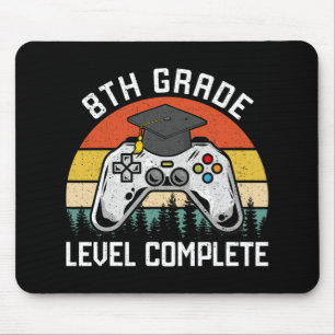 8th Grade Level Complete Last Day Of School Gradua Mouse Pad