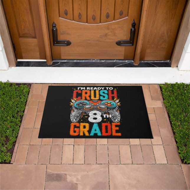 8th Grade Level Unlocked Game On Back To School  Doormat (Outdoor)