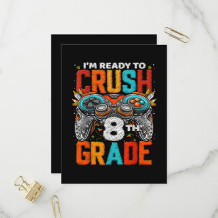 8th Grade Level Unlocked Game On Back To School  Invitation Postcard