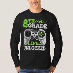 8th Grade Level Unlocked Video Game Back To School T-Shirt