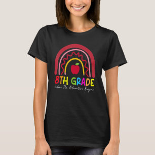 8th Grade Rainbow Teacher Team Second Grade Squad T-Shirt