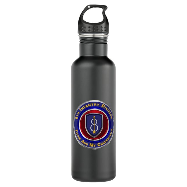 8th Infantry Division “Pathfinder”  710 Ml Water Bottle (Front)