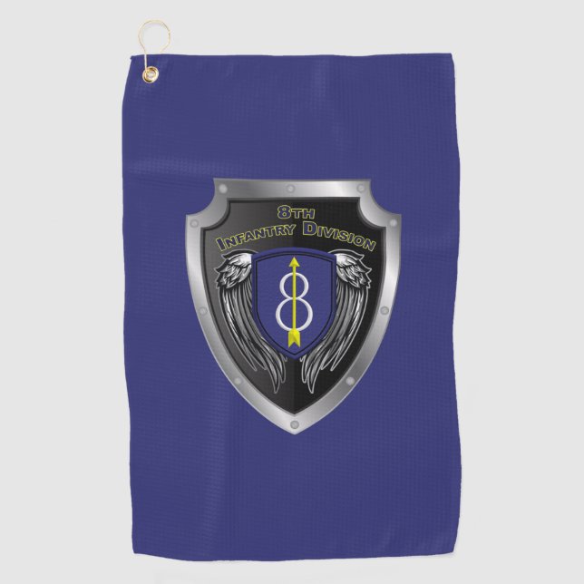 8th Infantry Division “Pathfinder” Shield Golf Towel (Front)