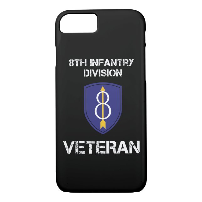 8th Infantry Division Veteran Case-Mate iPhone Case (Back)