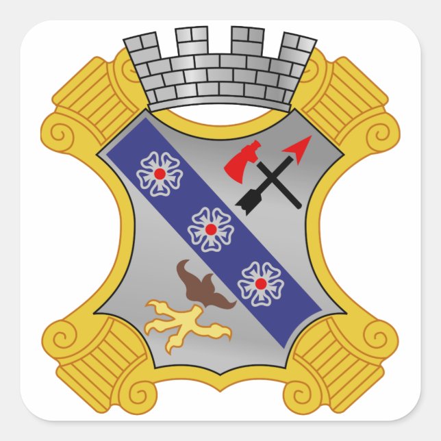 8th Infantry Regiment - DUI Square Sticker (Front)