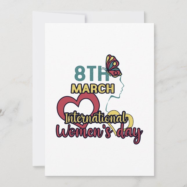 8th March International Women's Day  Invitation (Front)
