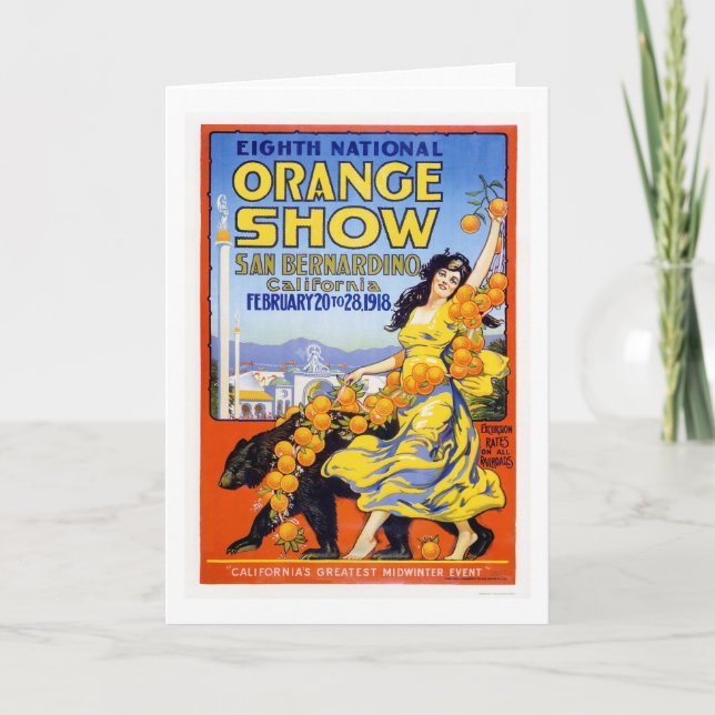 8th National Orange Show 1918 Card (Front)