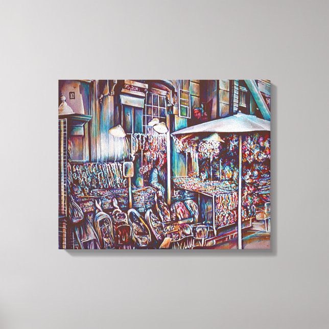 8th Street Rings Canvas Print (Front)