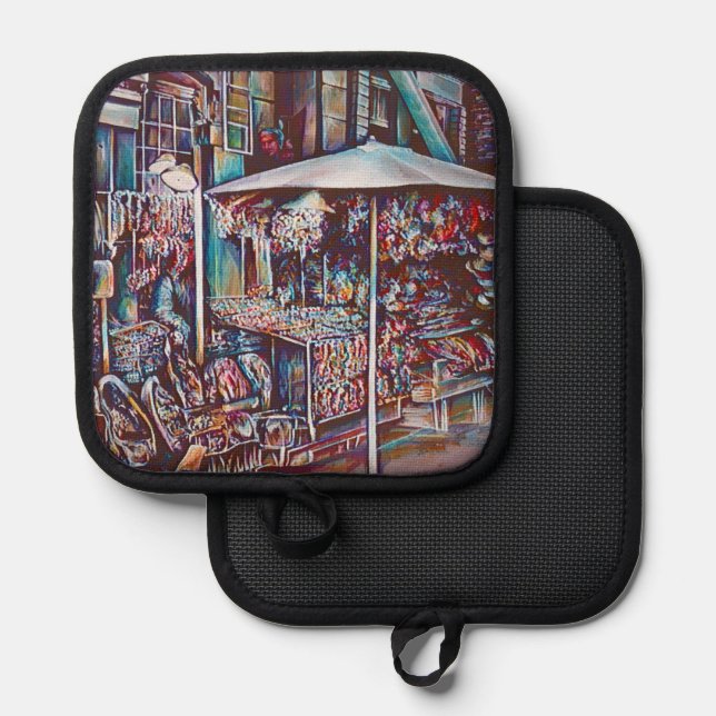 8th Street Rings  Pot Holder (Front/Back)