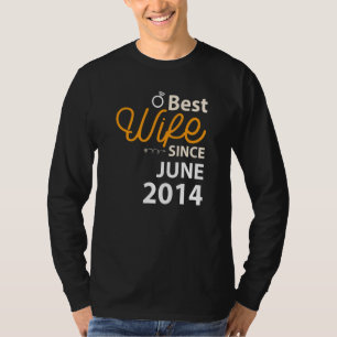 8th Wedding Anniversary Best Wife Since June 2014 T-Shirt