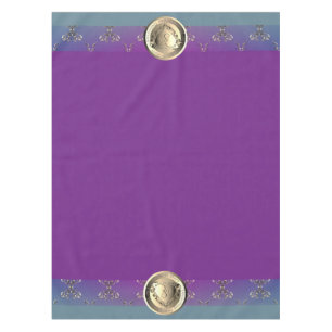 8th Wedding Anniversary Bronze Heart Emblem Tablecloth