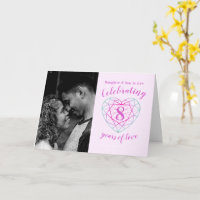 8th Wedding Anniversary heart two-toned tourmaline