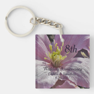 8th Wedding Anniversary  Keychain