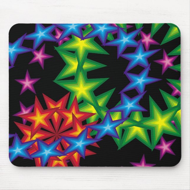 8vivid stars circles mouse pad (Front)