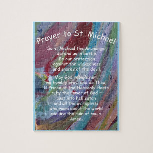 8x10" 110 Piece St. Michael's Prayer Customizable  Jigsaw Puzzle