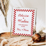 8x10" Advice and Wishes Handwritten Bridal Shower Poster<br><div class="desc">8x10" Advice and Wishes Sign
This funky Advice and Wishes sign features a chequered border with handwritten font! Easily match with any theme and perfect for any bridal shower or wedding! Colours of border and text are editable!</div>