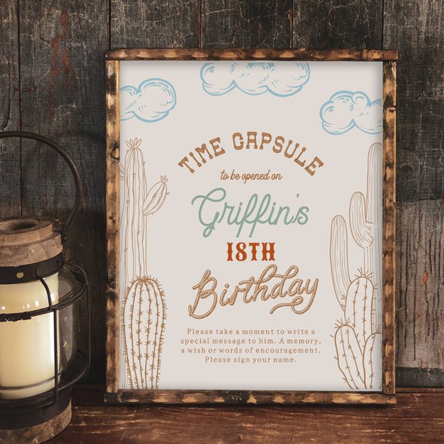 8x10 Cowboy Time Capsule Sign (Creator Uploaded)